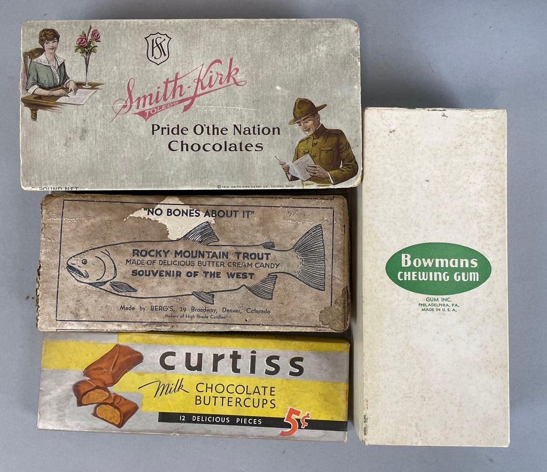 Group of Vintage Candy Advertising Boxes (1 of 3)