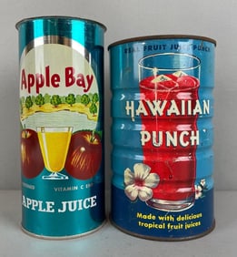 Group of 2 Vintage Juice Advertising Cans