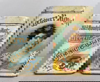 Group of 2 Antique Cigar Advertising Tins