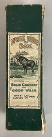 Antique Moose Hide Sox Advertising Box