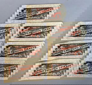Group of Vintage Jumbo Frozen Sucker Wax Paper Wrappers