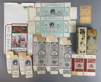 Group of Vintage Advertising Boxes and More