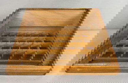 Antique Wood and Glass Store Display Cabinet