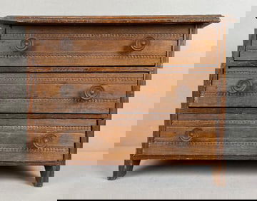 Antique Oak Dollhouse Chest of Drawers