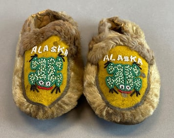 Pair of Alaskan Inuit Frog Mukluks