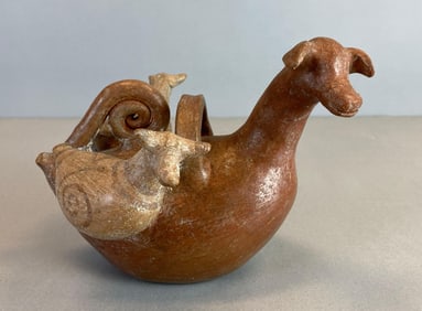 Signed South American Llama Pottery