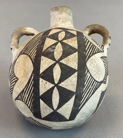 Acoma Pueblo Native American Pottery Canteen