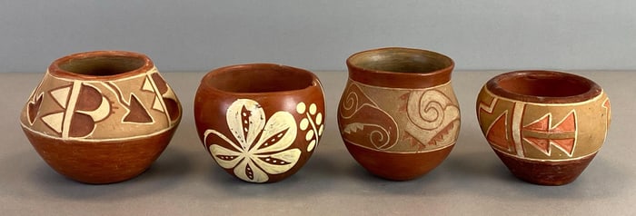 Group of 4 Native American Pottery Bowls
