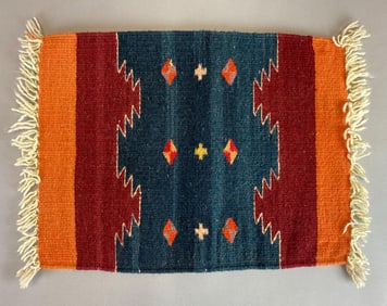 Vintage Wool Mexican Mat