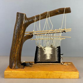 Miniature Navajo Native American Loom Display