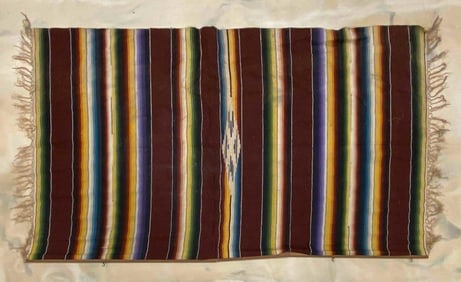 Vintage Saltillo Mexico Woven Serape/Blanket