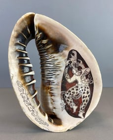 Hand Carved Mayan Conch Shell