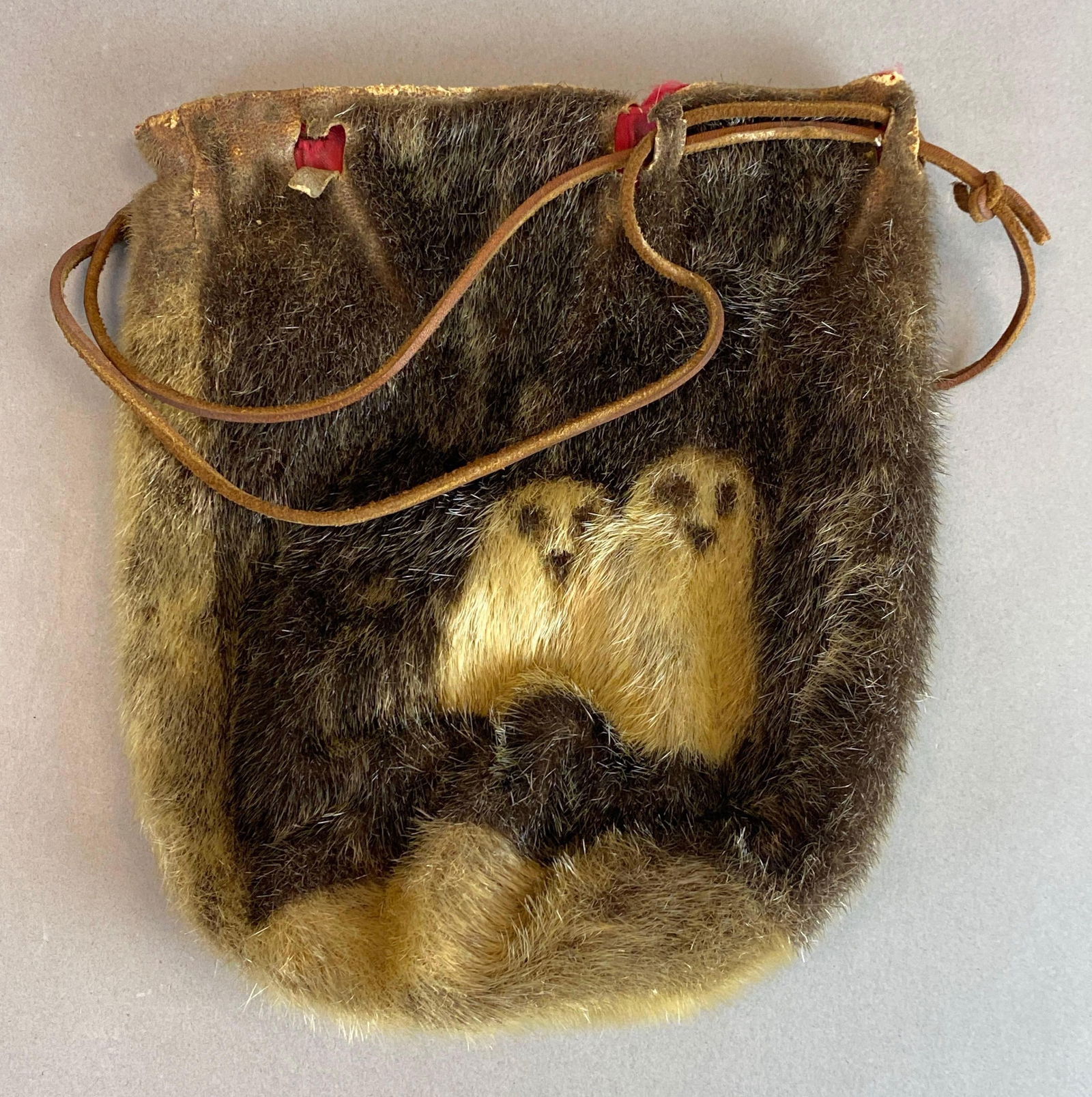 Alaskan Inuit Handmade Fur Cinch Bag (1 of 3)