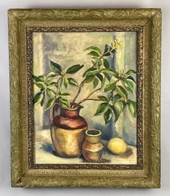 Still Life Pottery Vases Oil Painting on Canvas