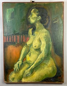 1961 Spiess Natural Womanhood Oil Painting on Canvas