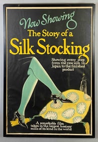 1920s/30s The Story of a Silk Stocking Advertising Movie Poster