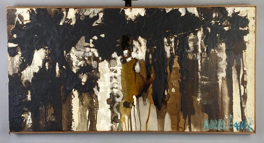 Bruce B. Abstract Natural Tones Oil Painting on Canvas