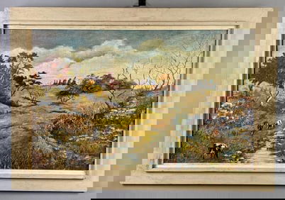 J. Smith Out to Pasture Oil Painting on Canvas