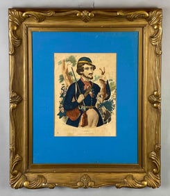 French Henri the Hunter Colored Lithograph Print