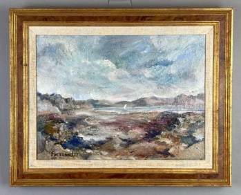 Forssonder Lakeside Landscape Oil Painting on Canvas