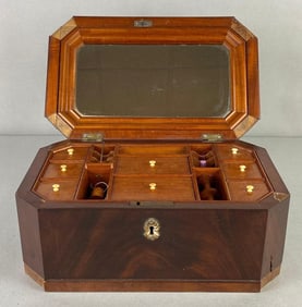 Antique Walnut Sewing Box