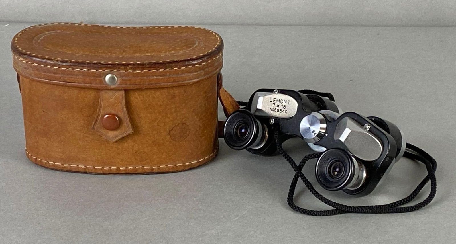 Vintage Lemont 7x18 No. 39540 Binoculars with Case (1 of 7)