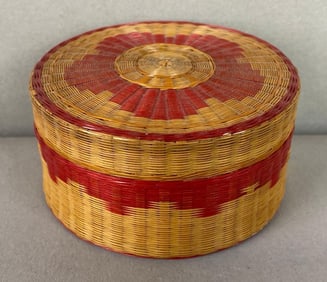 Chinese Rattan Trinket Box