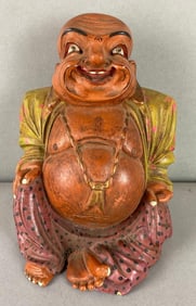 Hand Carved Laughing Buddha Statue