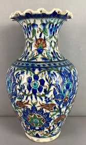 Iznik Style Floral Motif Porcelain Vase