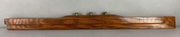 British Ocean Liner Folk Art Oak Boat