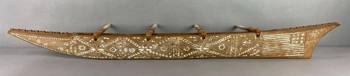 Vintage Hand Carved Folk Art Boat