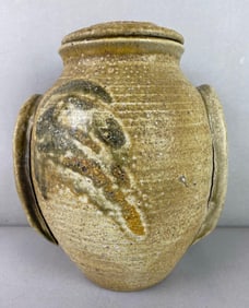 Signed Art Pottery Jar with Lid