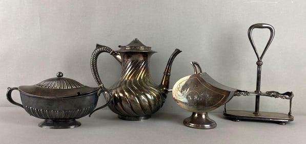 Group of 4 Silverplated Items