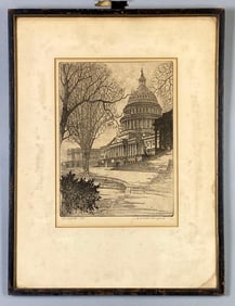S. Chester Dansforth The Capitol Etching on Paper