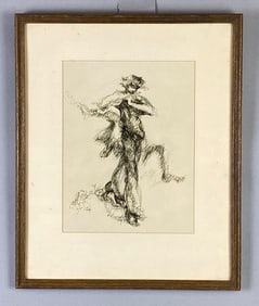 Lucy Pans Serenade Graphite Drawing on Paper