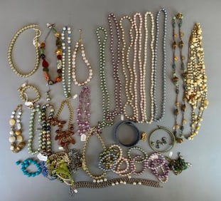 Group of Faux Pearl Costume Jewelry