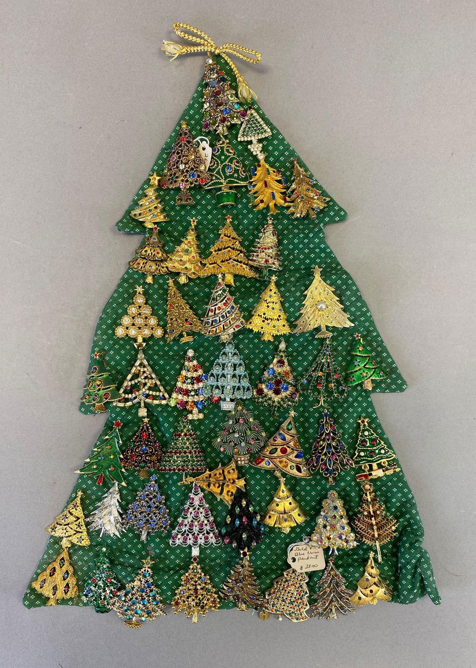 Set of Costume Jewelry Christmas Tree Brooches (1 of 3)