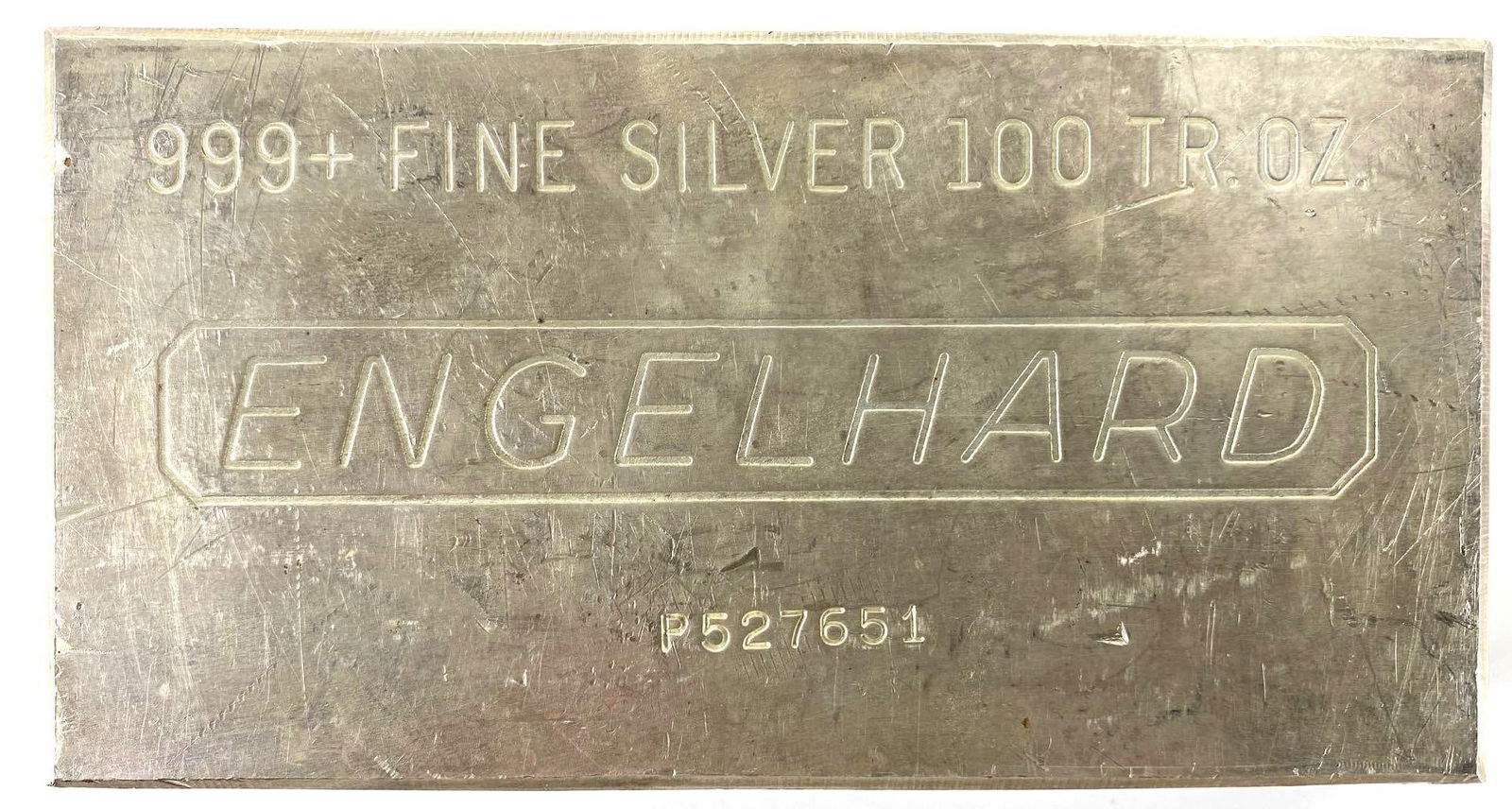 Engelhard 100 oz .999 Fine Silver Ingot/ Bar (1 of 2)