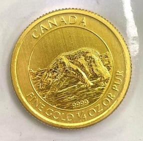 2013 Canada $10 Polar Bear 1/4 oz .9999 Fine Gold Coin
