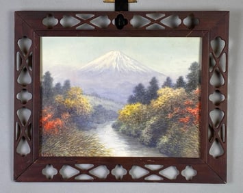 M. Matso Mt. Fuji Watercolor Painting on Paper