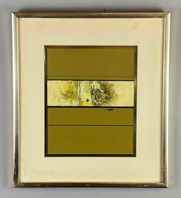 Artist Signed Abstract Multi-Media Artwork