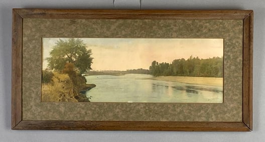 E.F. Martin Serene Lakeside Hand-Embellished Lithograph Print