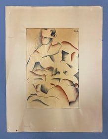 Joseph The Dancer Charcoal and Pastel Drawing on Paper