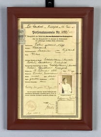 1923 German Womans Passport