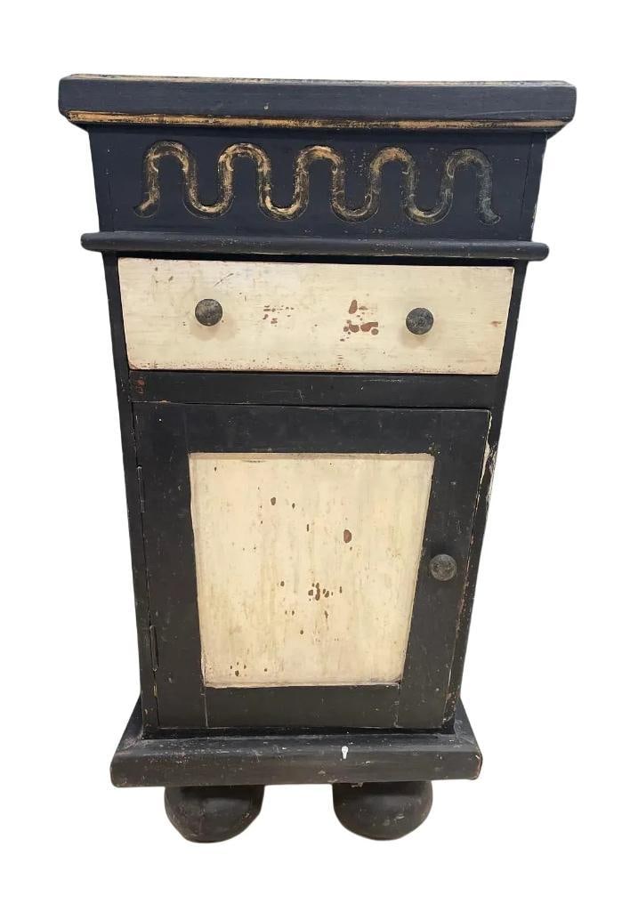 Vintage Painted Pedestal Cabinet (1 of 7)