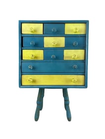Vintage Nevco Painted Wood Nightstand with Drawers