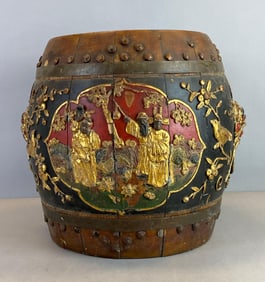 Vintage Chinese Handmade Storage Stool