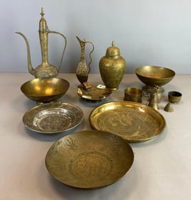 Group of Brass Tableware and More