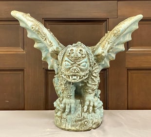 Asian Inspired Concrete Gargoyle Statue