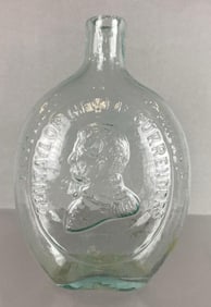 Antique General Taylor and George Washington Glass Flask